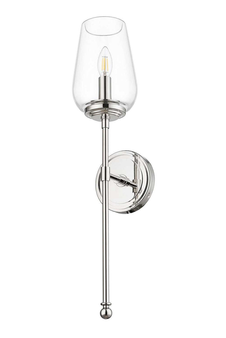 Dominique One Light Wall Sconce in Polished Nickel Z-Lite Canada