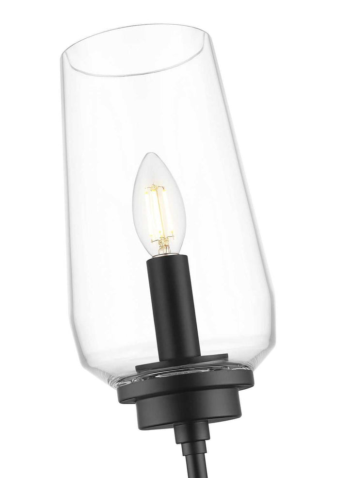 Clara One Light Wall Sconce in Matte Black Z-Lite Canada
