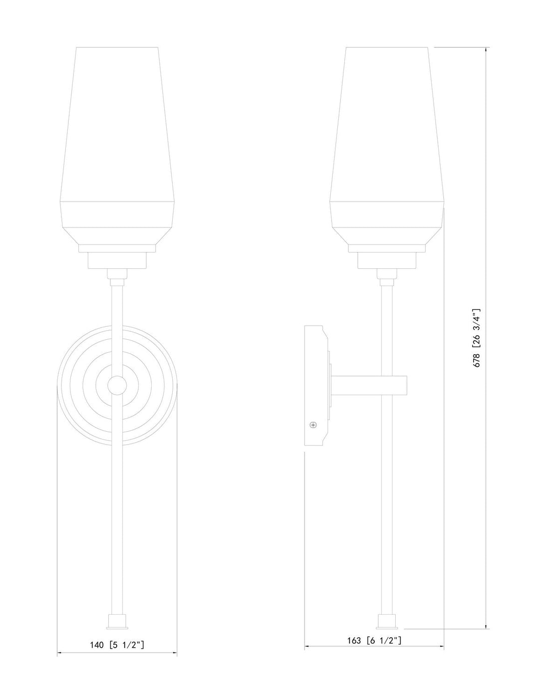 Clara One Light Wall Sconce in Matte Black Z-Lite Canada