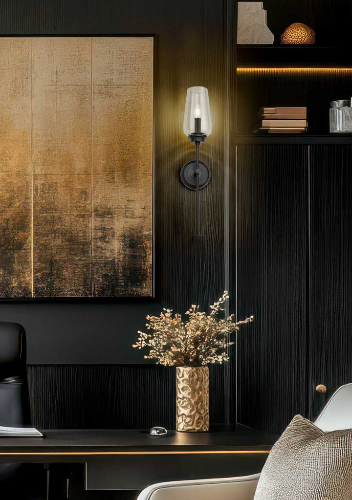 Clara One Light Wall Sconce in Matte Black Z-Lite Canada
