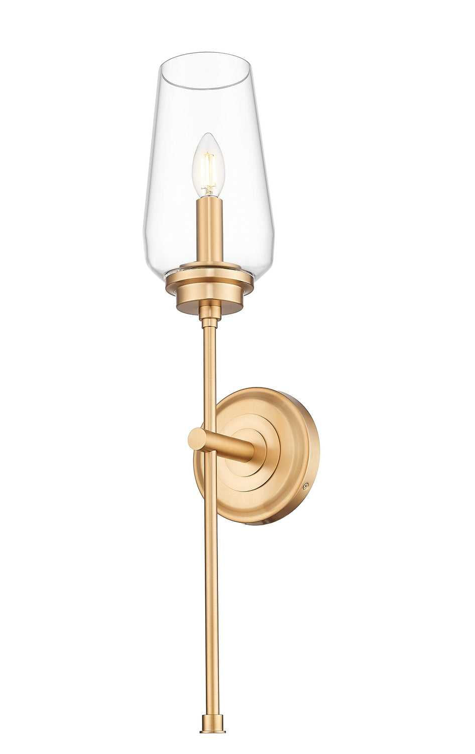Clara One Light Wall Sconce in Modern Gold Z-Lite Canada