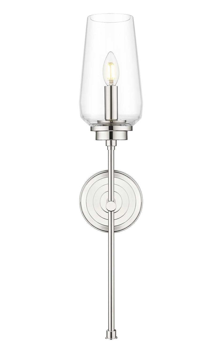 Clara One Light Wall Sconce in Polished Nickel Z-Lite Canada