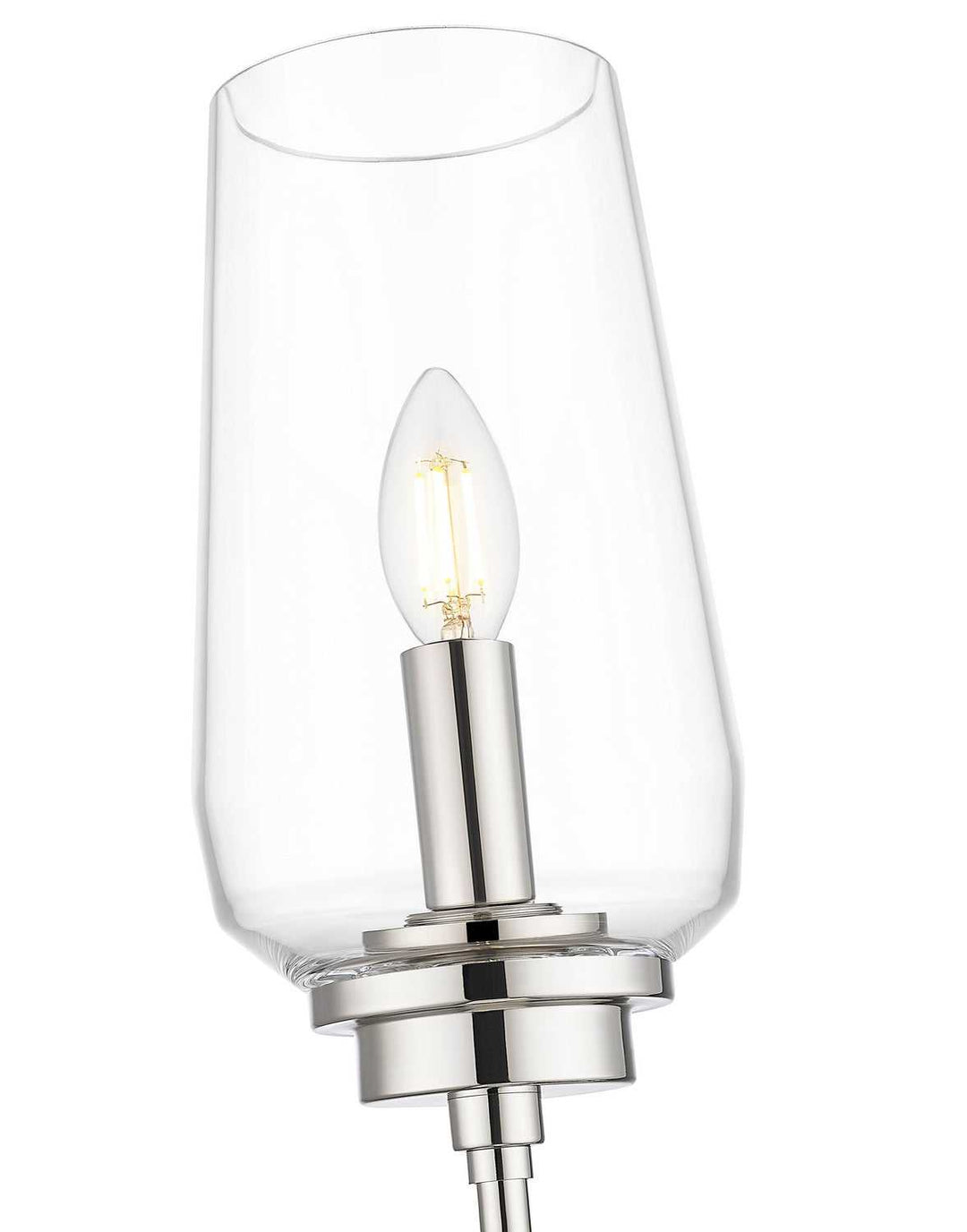 Clara One Light Wall Sconce in Polished Nickel Z-Lite Canada