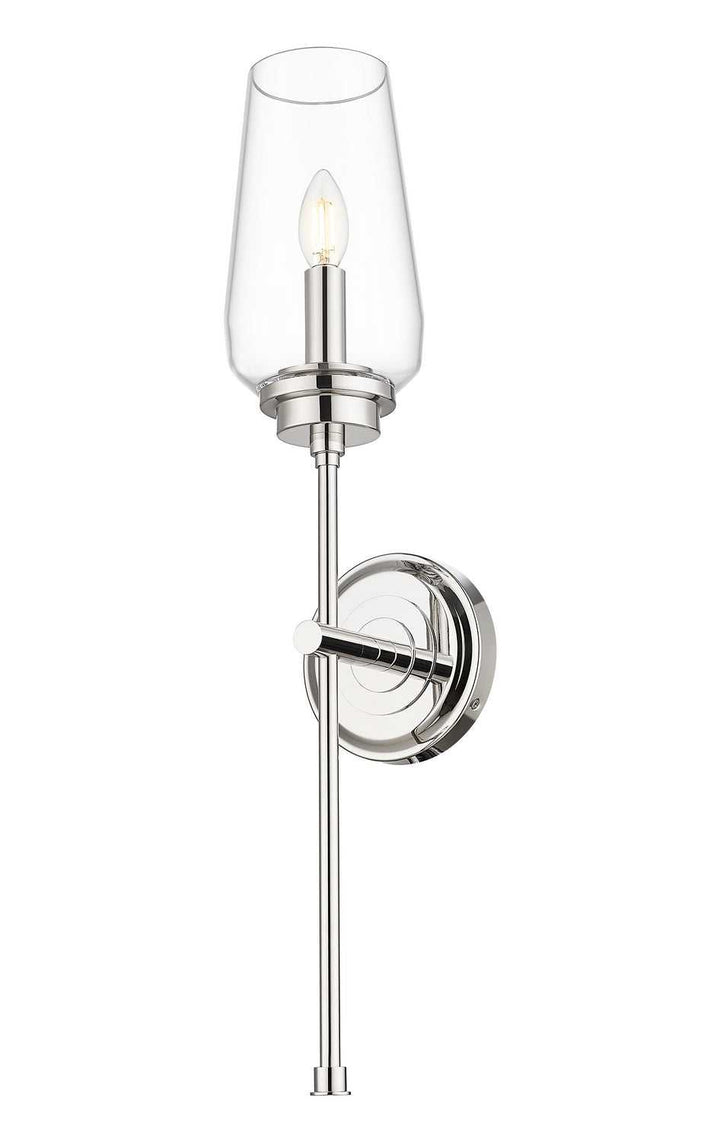 Clara One Light Wall Sconce in Polished Nickel Z-Lite Canada