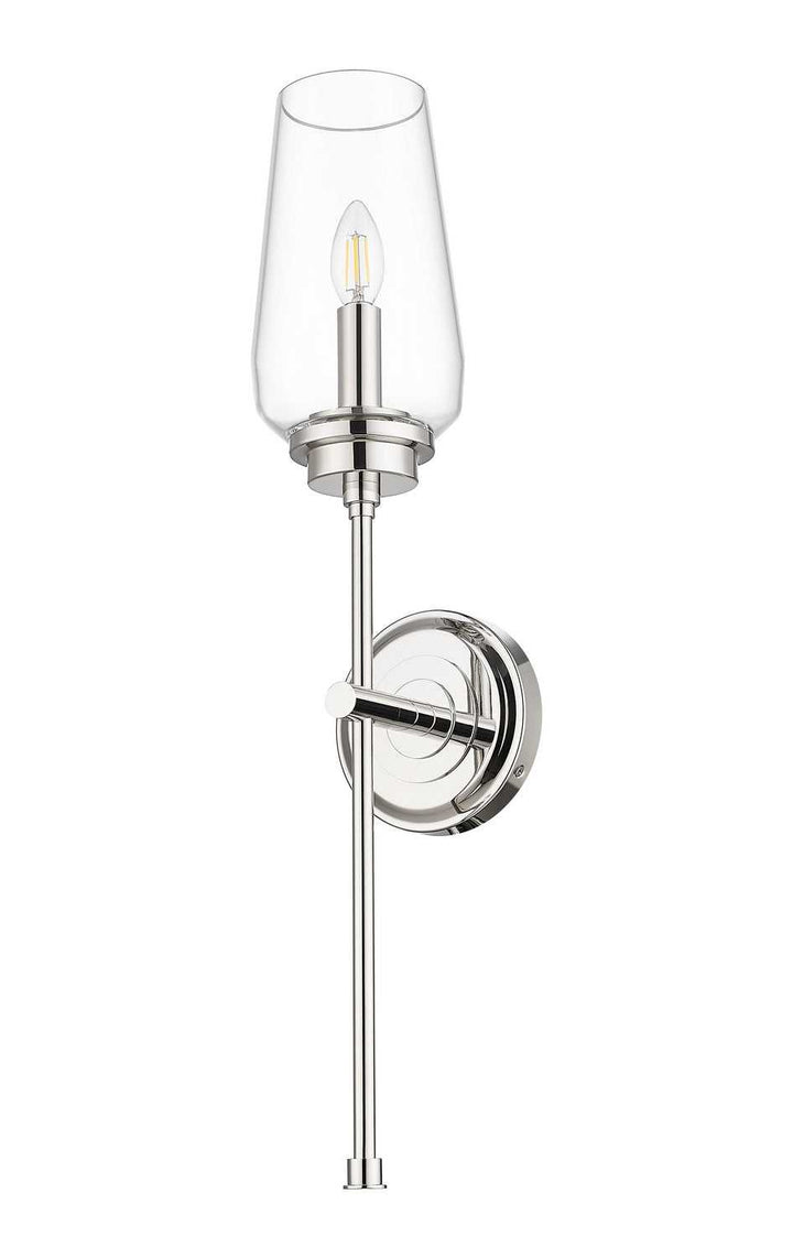 Clara One Light Wall Sconce in Polished Nickel Z-Lite Canada