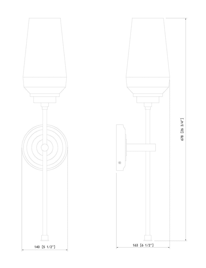 Clara One Light Wall Sconce in Polished Nickel Z-Lite Canada