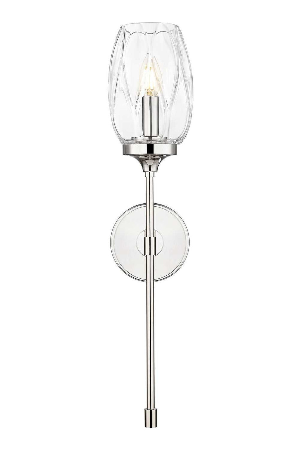 Cassian One Light Wall Sconce in Polished Nickel Z-Lite Canada