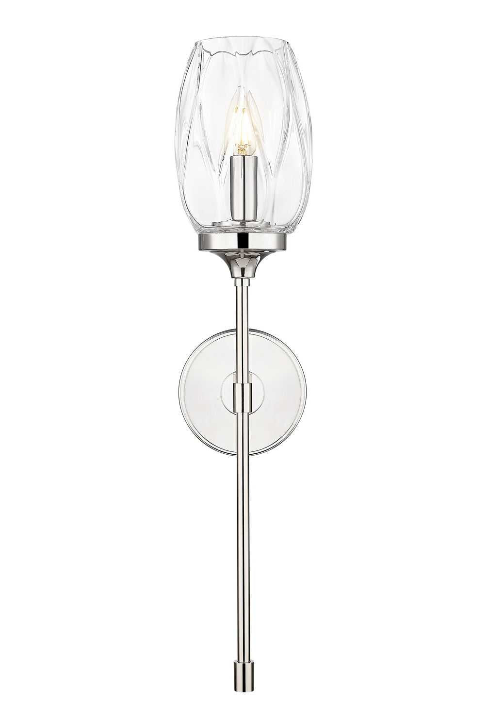 Cassian One Light Wall Sconce in Polished Nickel Z-Lite Canada