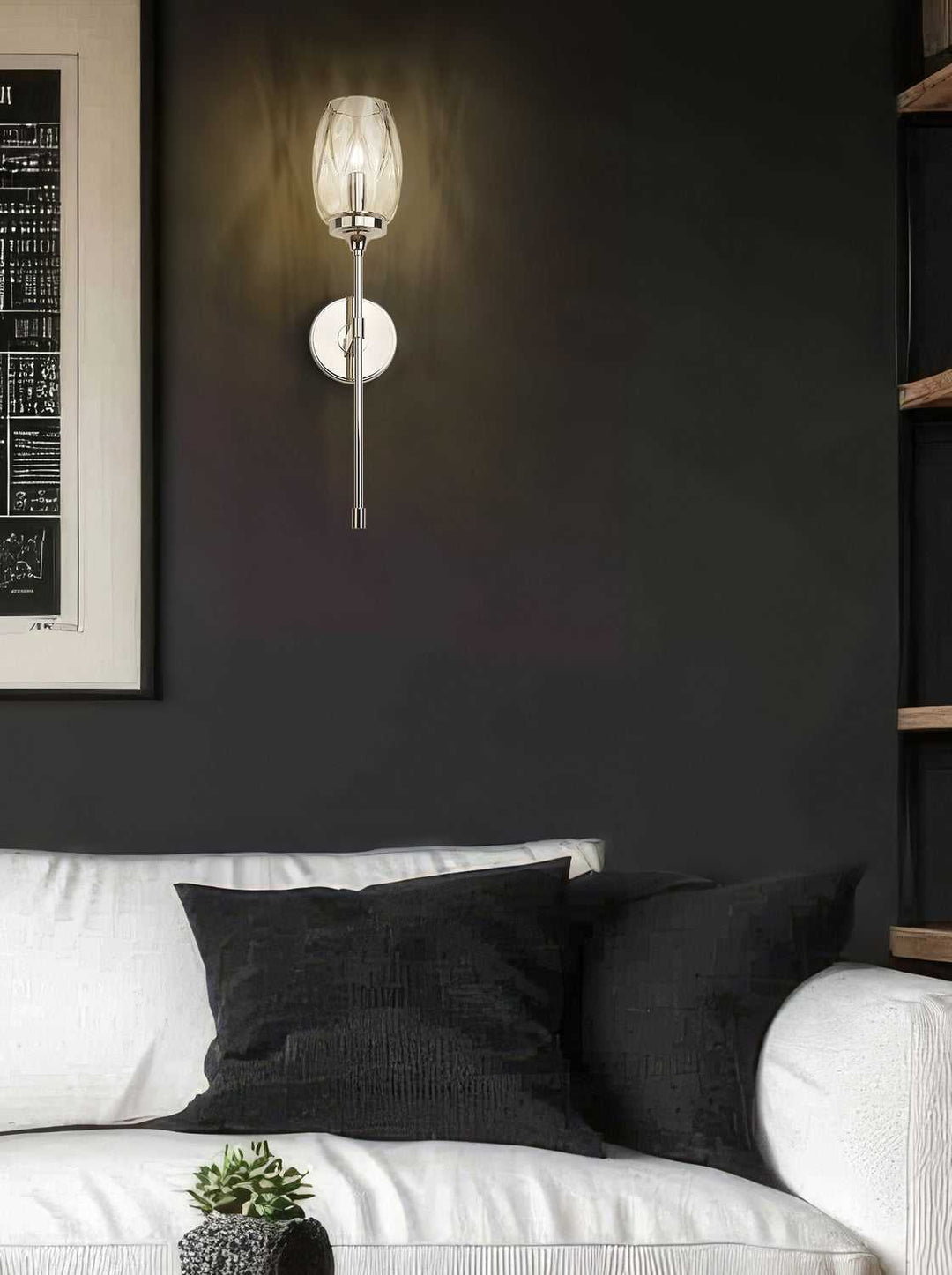 Cassian One Light Wall Sconce in Polished Nickel Z-Lite Canada