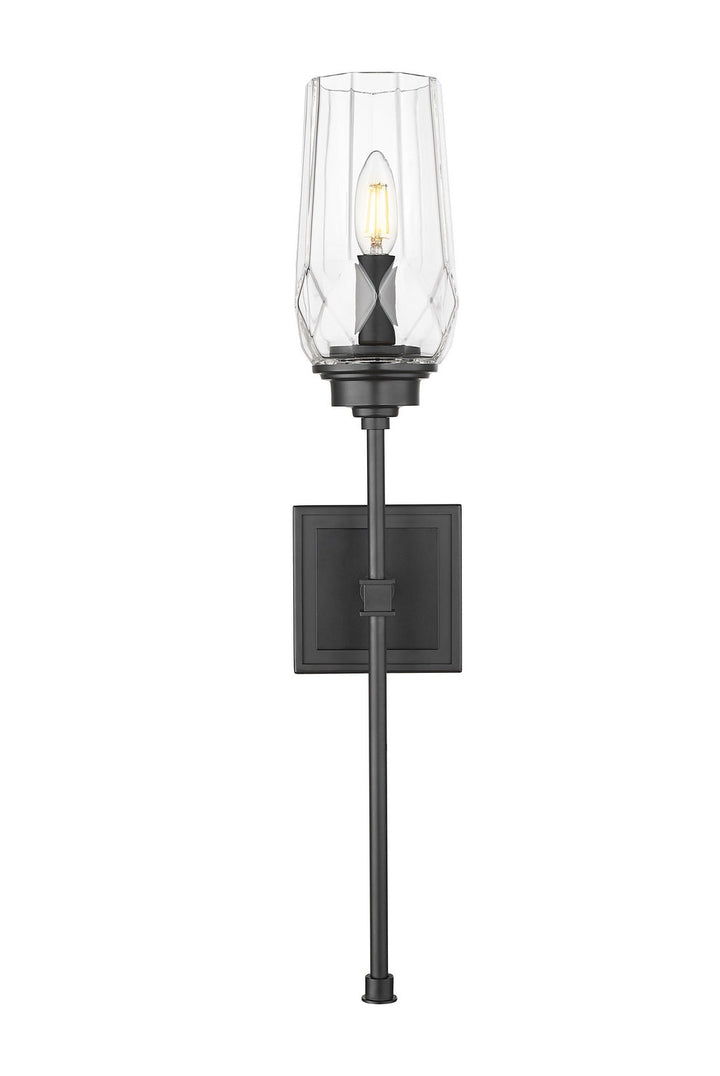 Cosmo One Light Wall Sconce in Matte Black Z-Lite Canada