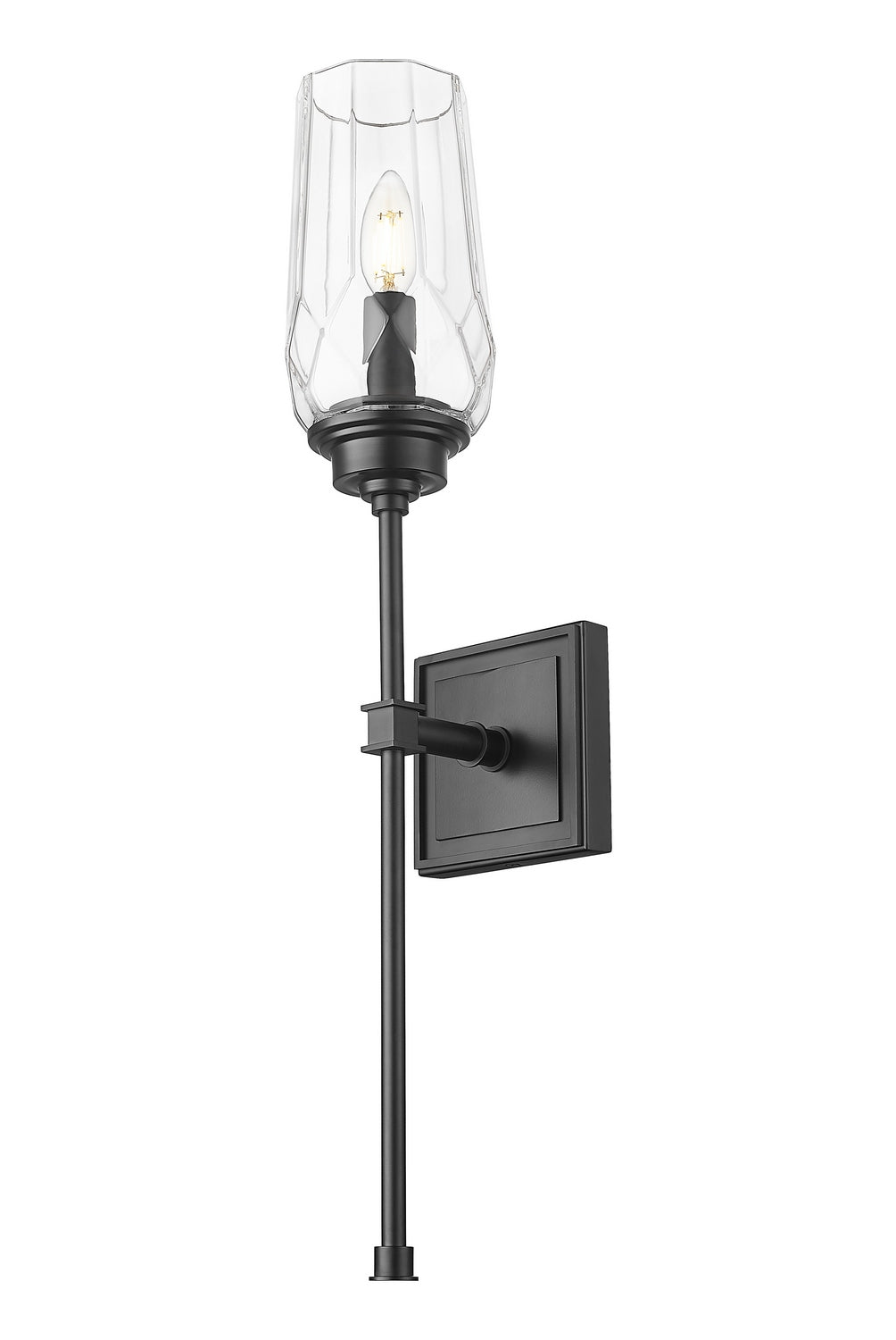 Cosmo One Light Wall Sconce in Matte Black Z-Lite Canada