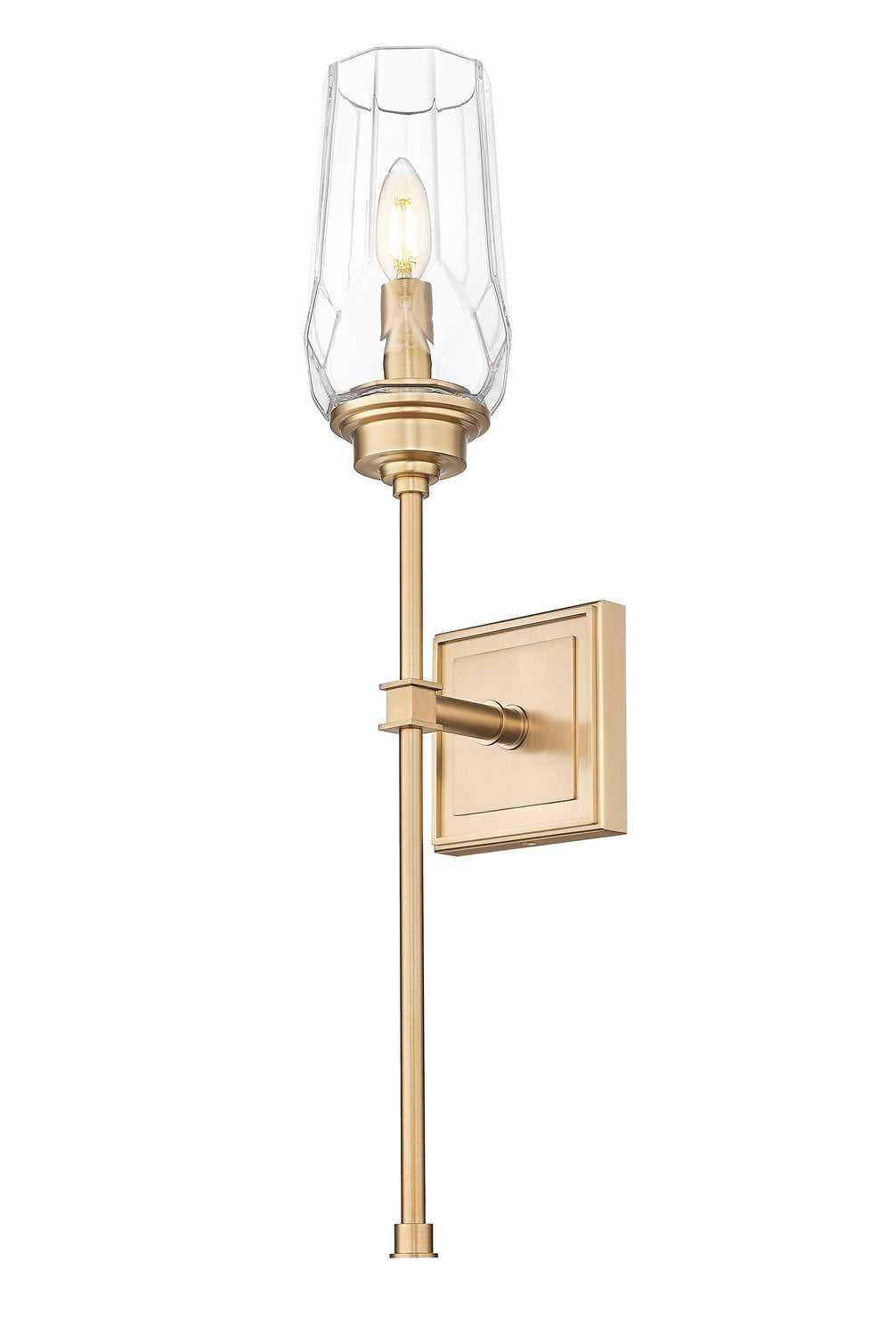 Cosmo One Light Wall Sconce in Modern Gold Z-Lite Canada