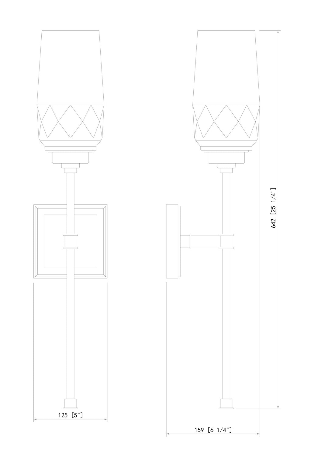 Cosmo One Light Wall Sconce in Modern Gold Z-Lite Canada