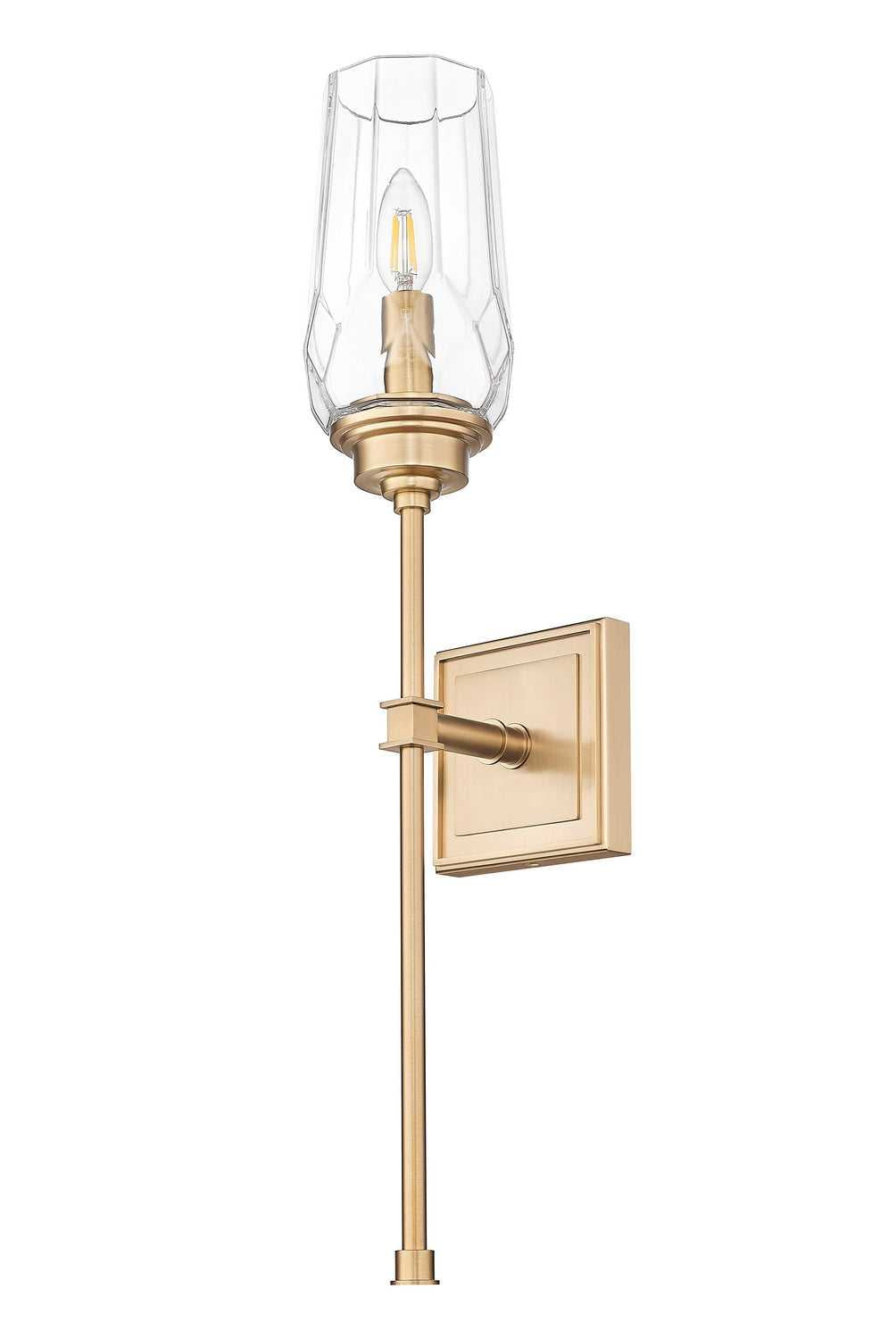 Cosmo One Light Wall Sconce in Modern Gold Z-Lite Canada