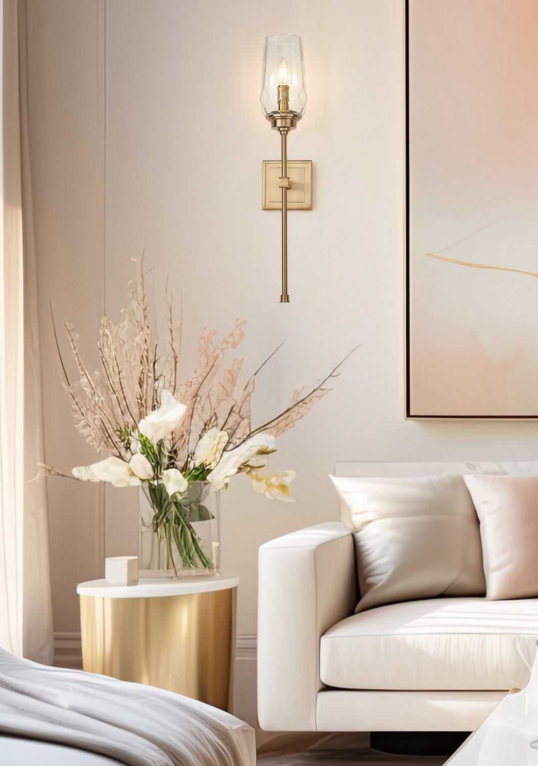 Cosmo One Light Wall Sconce in Modern Gold Z-Lite Canada