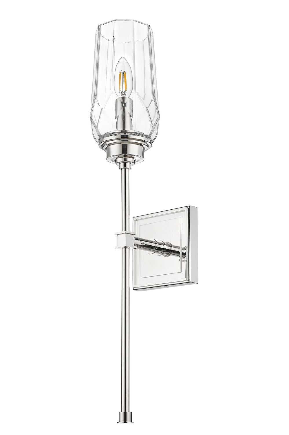Cosmo One Light Wall Sconce in Polished Nickel Z-Lite Canada