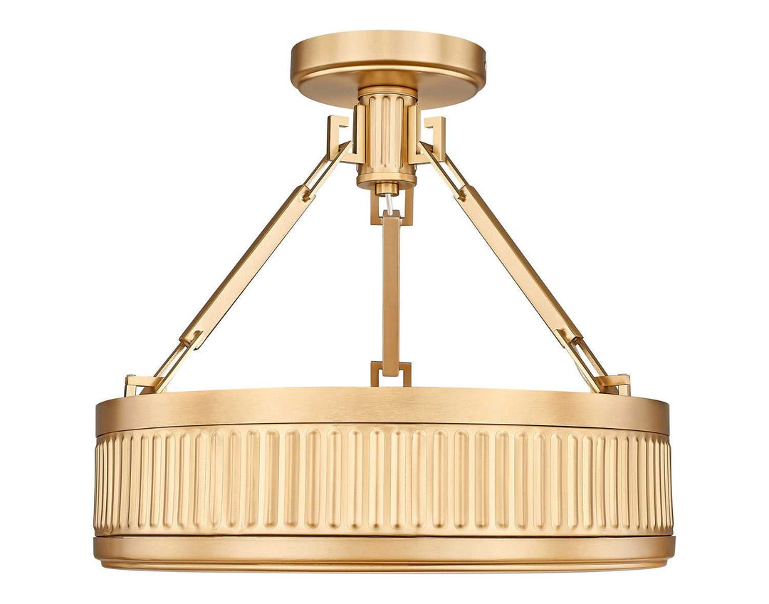 Quinn LED Semi Flush Mount in Modern Gold Z-Lite Canada
