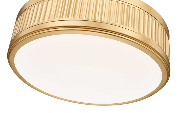 Quinn LED Semi Flush Mount in Modern Gold Z-Lite Canada