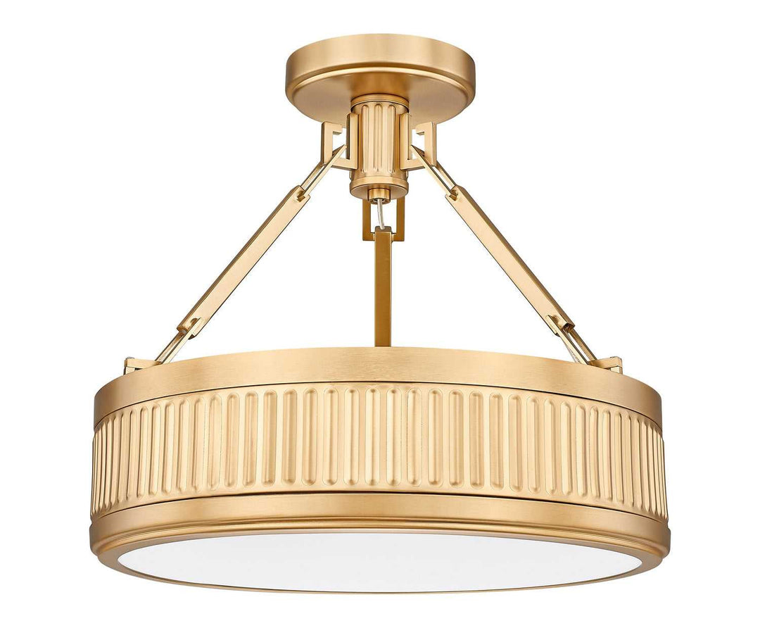 Quinn LED Semi Flush Mount in Modern Gold Z-Lite Canada