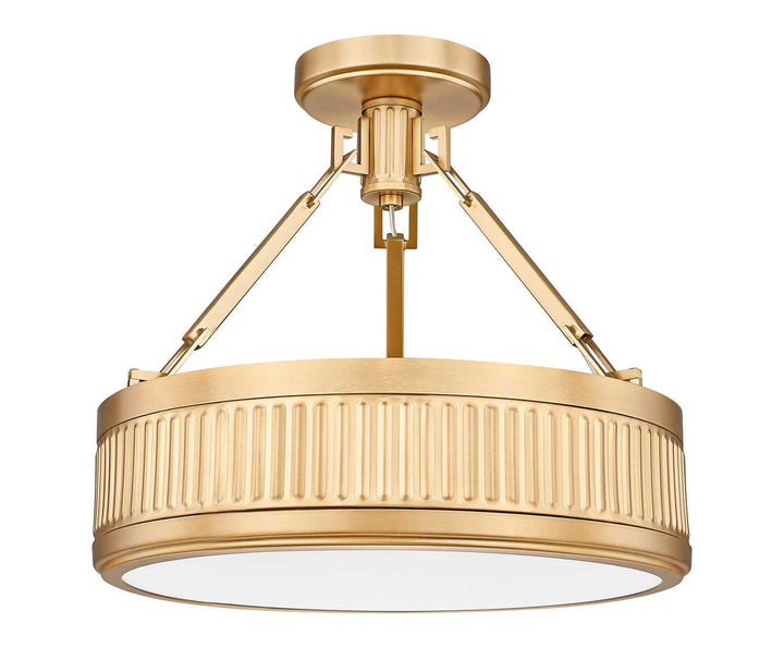 Quinn LED Semi Flush Mount in Modern Gold Z-Lite Canada