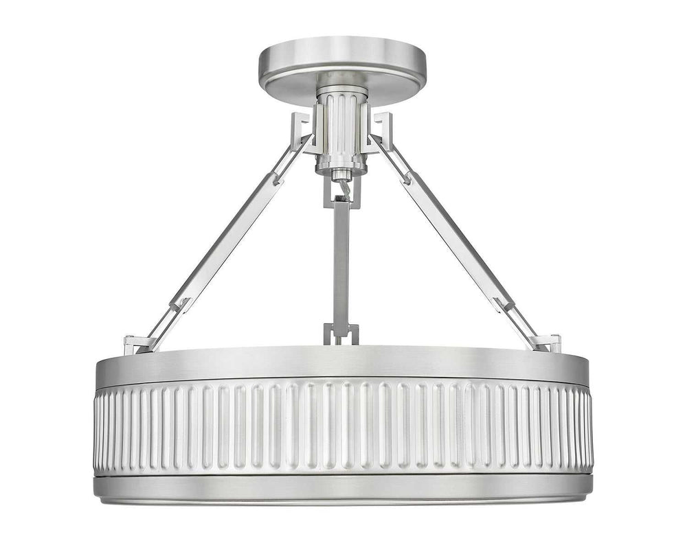 Quinn LED Semi Flush Mount in Satin Nickel Z-Lite Canada