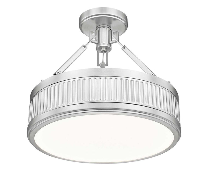 Quinn LED Semi Flush Mount in Satin Nickel Z-Lite Canada