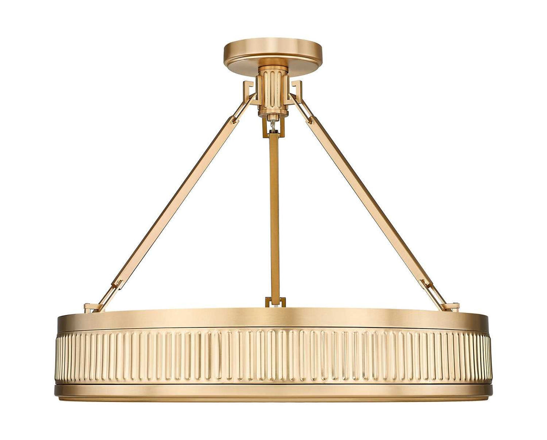 Quinn LED Semi Flush Mount in Modern Gold Z-Lite Canada
