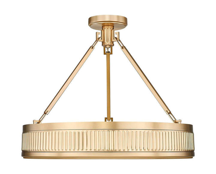 Quinn LED Semi Flush Mount in Modern Gold Z-Lite Canada