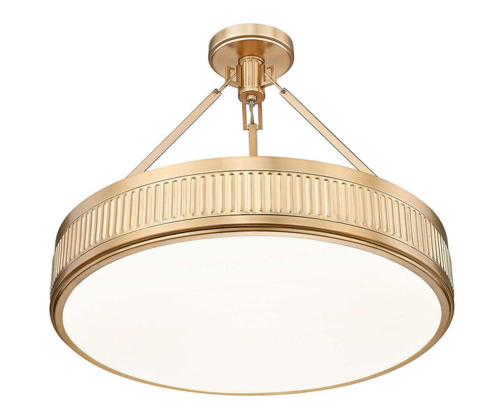 Quinn LED Semi Flush Mount in Modern Gold Z-Lite Canada