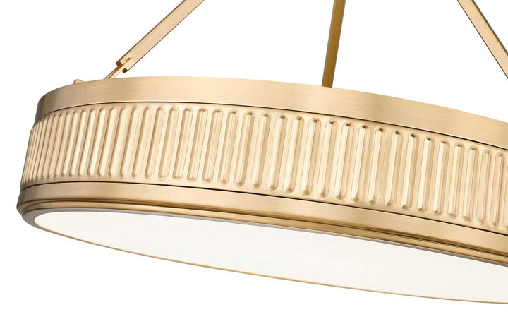 Quinn LED Semi Flush Mount in Modern Gold Z-Lite Canada