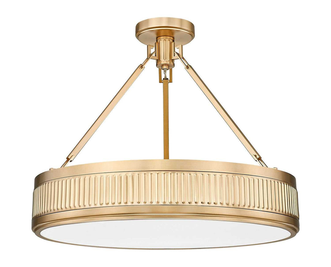 Quinn LED Semi Flush Mount in Modern Gold Z-Lite Canada