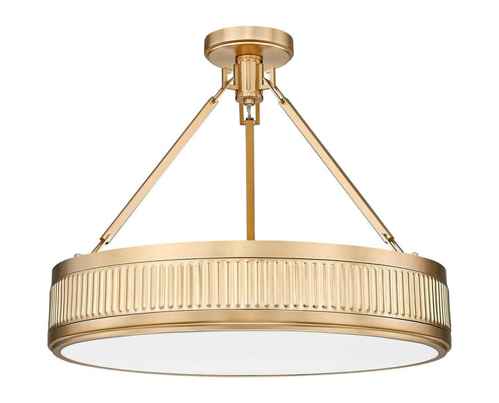 Quinn LED Semi Flush Mount in Modern Gold Z-Lite Canada