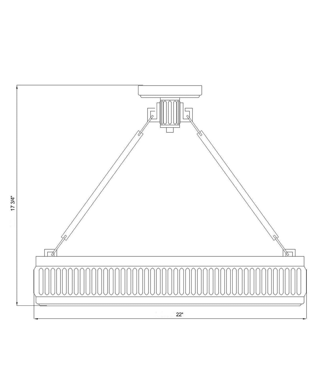 Quinn LED Semi Flush Mount in Modern Gold Z-Lite Canada