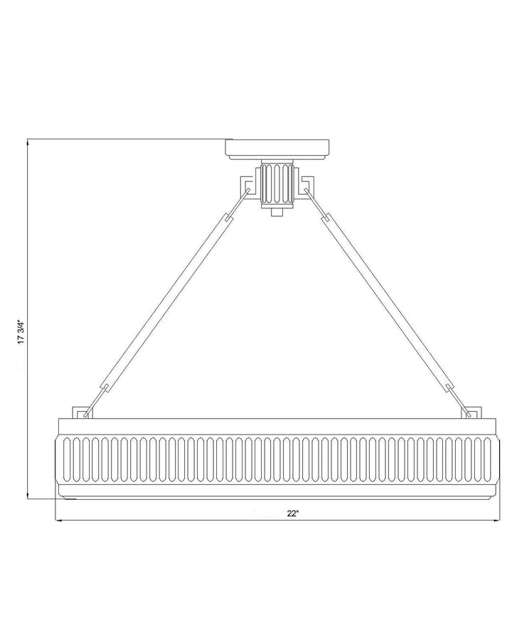 Quinn LED Semi Flush Mount in Modern Gold Z-Lite Canada