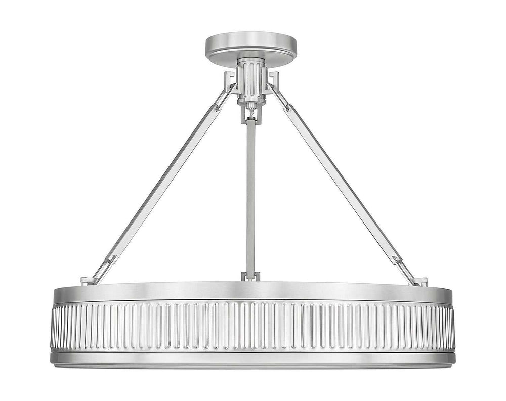 Quinn LED Semi Flush Mount in Satin Nickel Z-Lite Canada