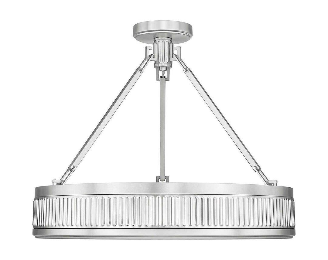 Quinn LED Semi Flush Mount in Satin Nickel Z-Lite Canada