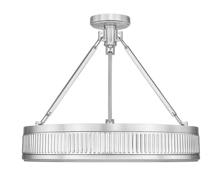 Quinn LED Semi Flush Mount in Satin Nickel Z-Lite Canada