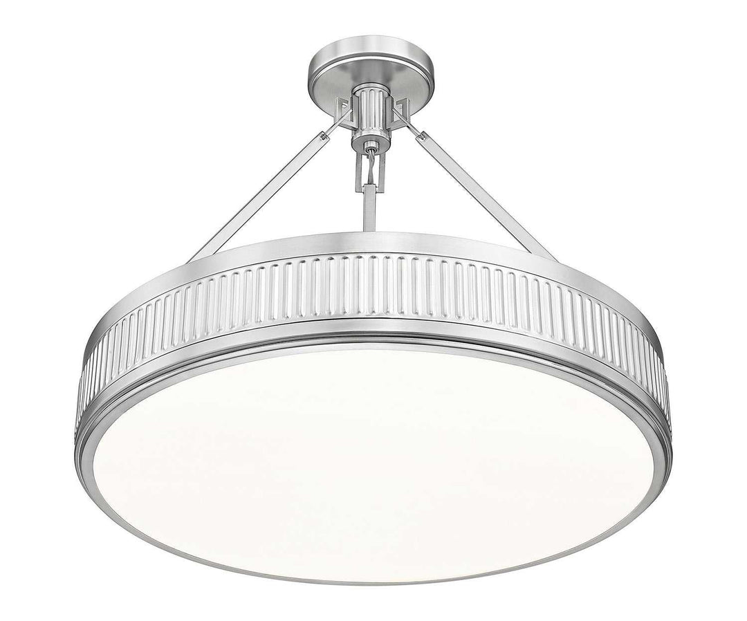 Quinn LED Semi Flush Mount in Satin Nickel Z-Lite Canada