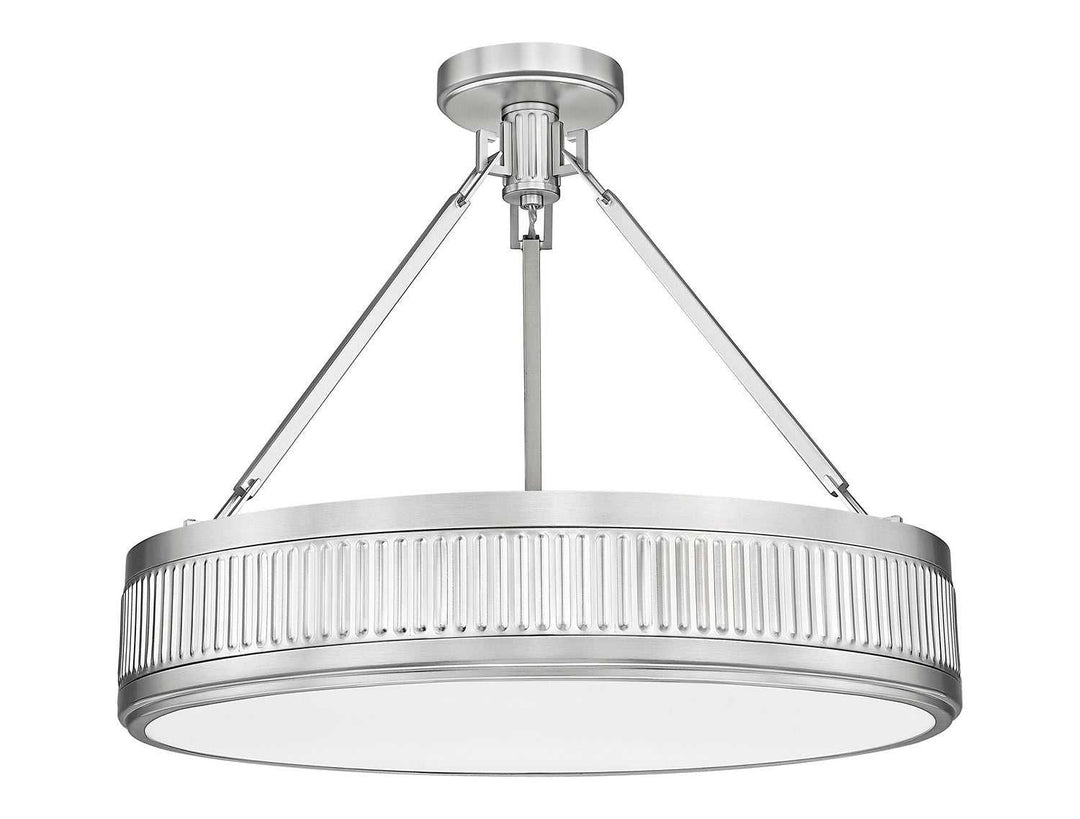 Quinn LED Semi Flush Mount in Satin Nickel Z-Lite Canada