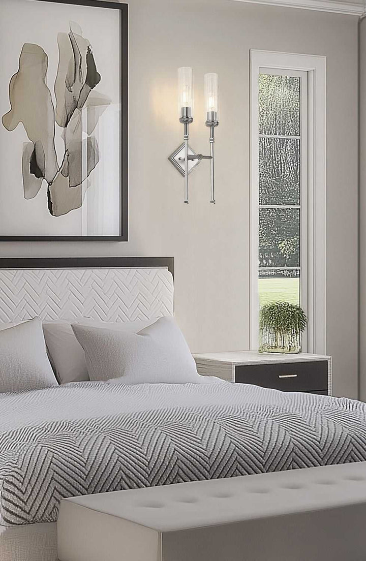 Esme Two Light Wall Sconce in Brushed Nickel Z-Lite Canada