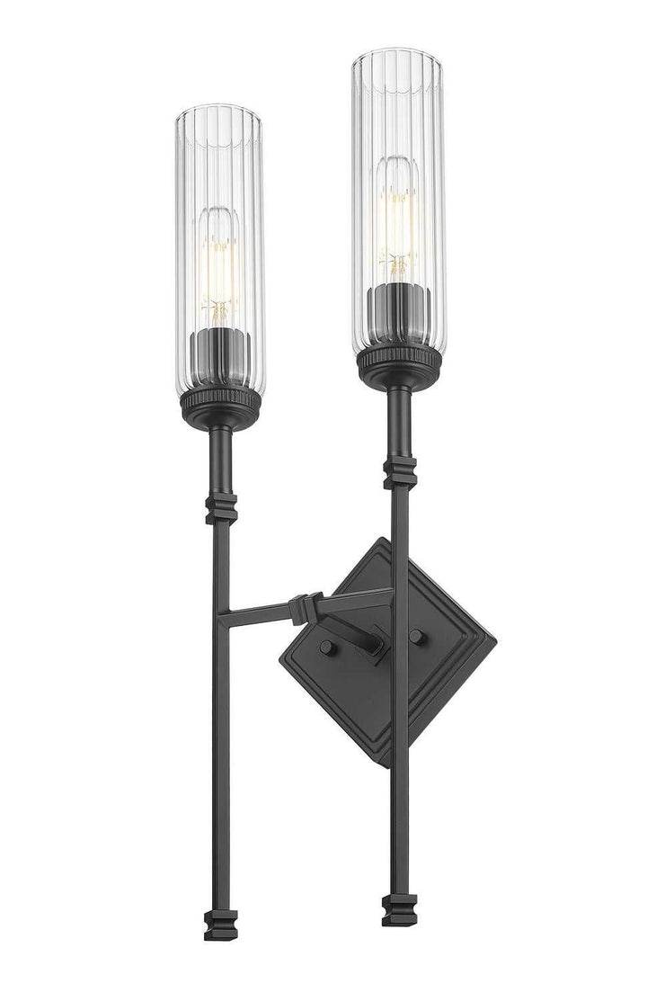 Esme Two Light Wall Sconce in Matte Black Z-Lite Canada