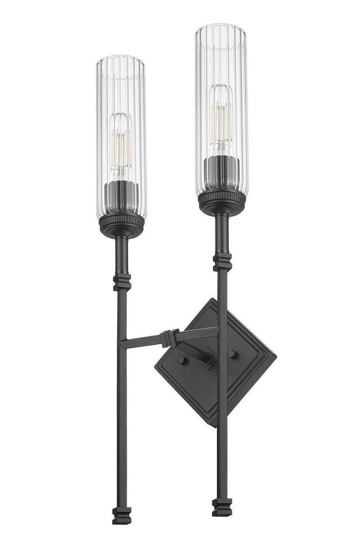 Esme Two Light Wall Sconce in Matte Black Z-Lite Canada