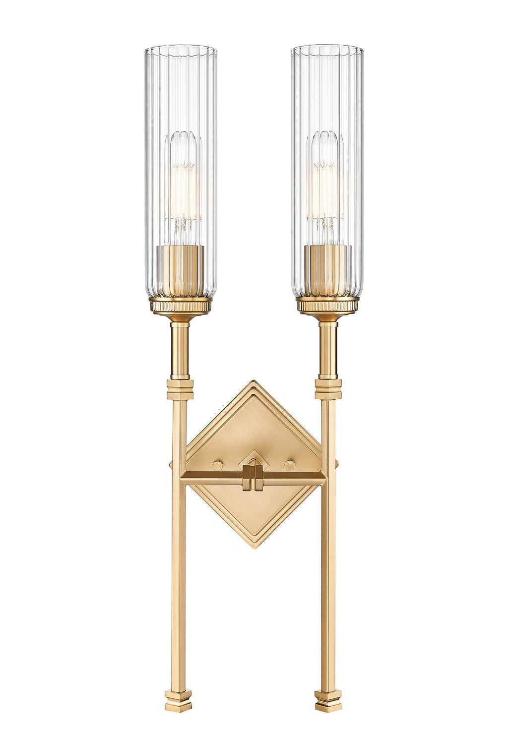Esme Two Light Wall Sconce in Modern Gold Z-Lite Canada