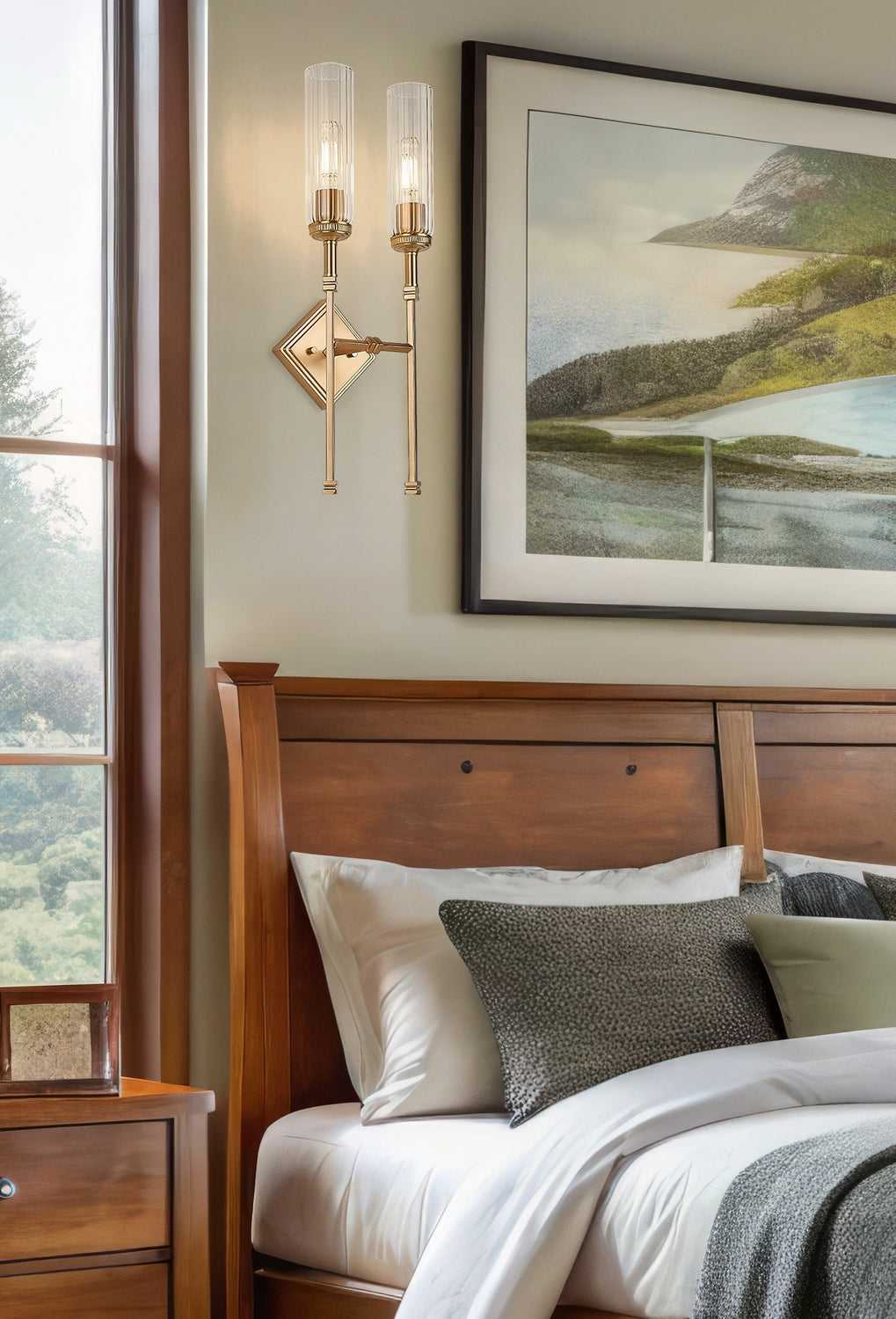 Esme Two Light Wall Sconce in Modern Gold Z-Lite Canada