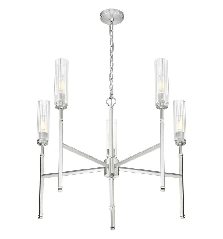 Esme Five Light Chandelier in Brushed Nickel Z-Lite Canada