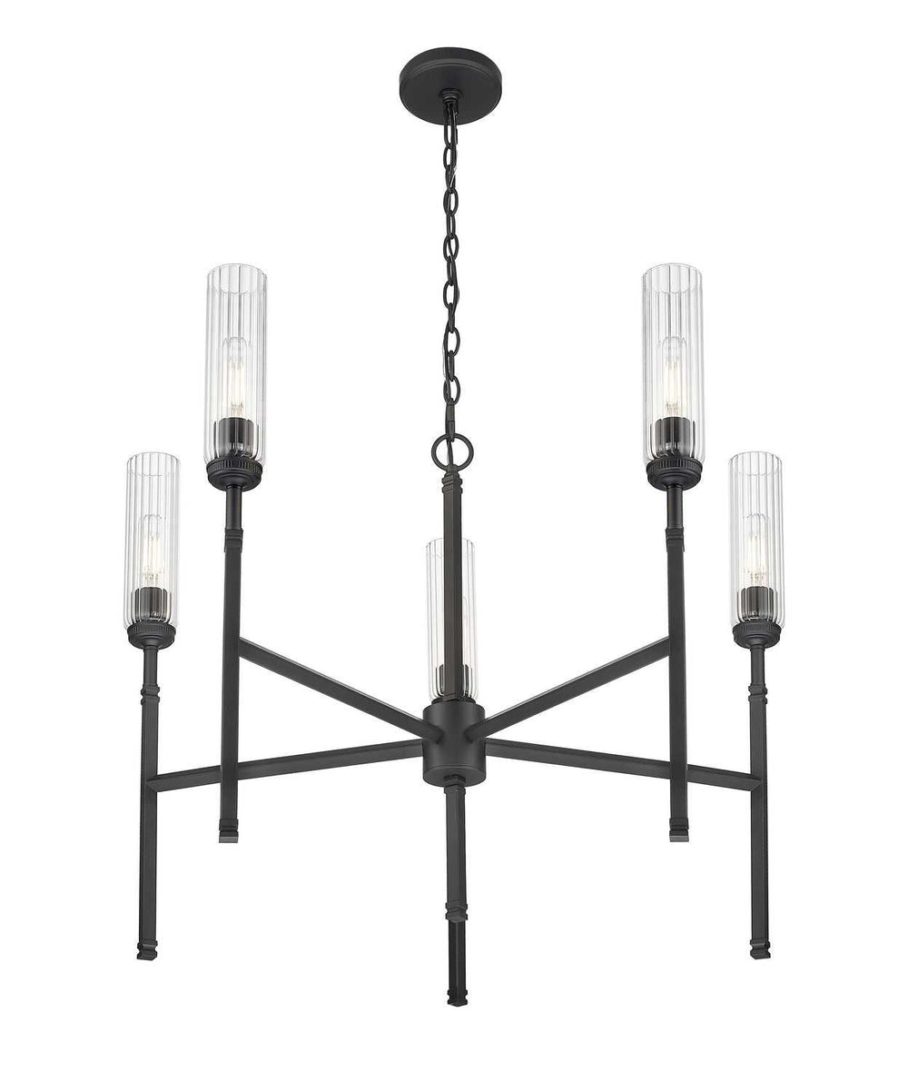 Esme Five Light Chandelier in Matte Black Z-Lite Canada