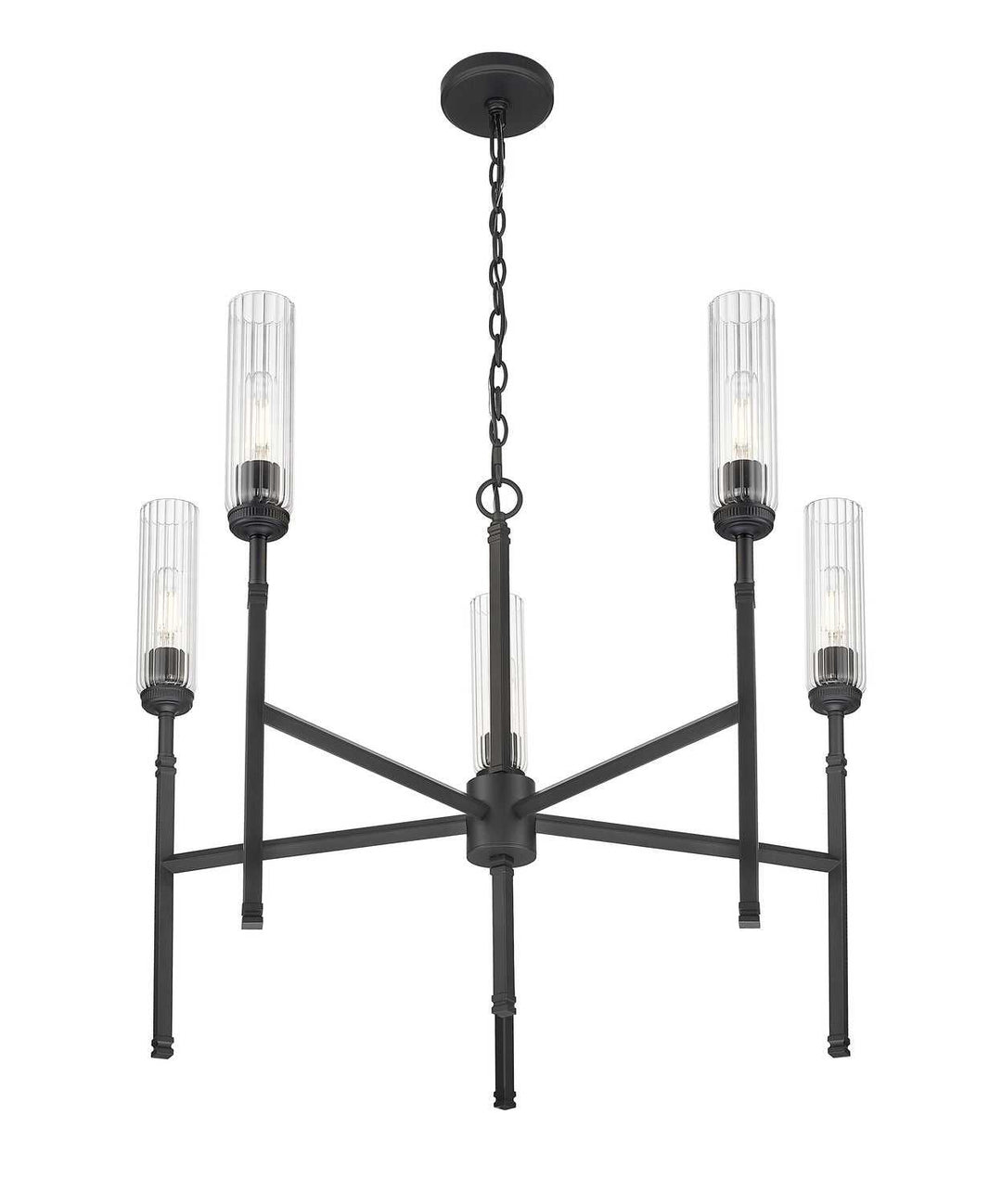 Esme Five Light Chandelier in Matte Black Z-Lite Canada