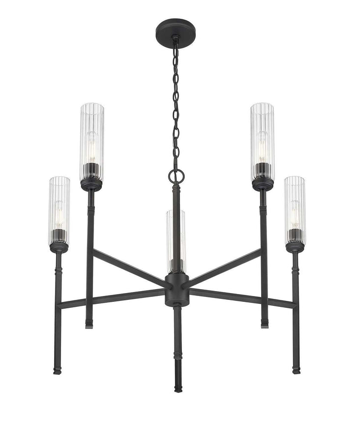 Esme Five Light Chandelier in Matte Black Z-Lite Canada