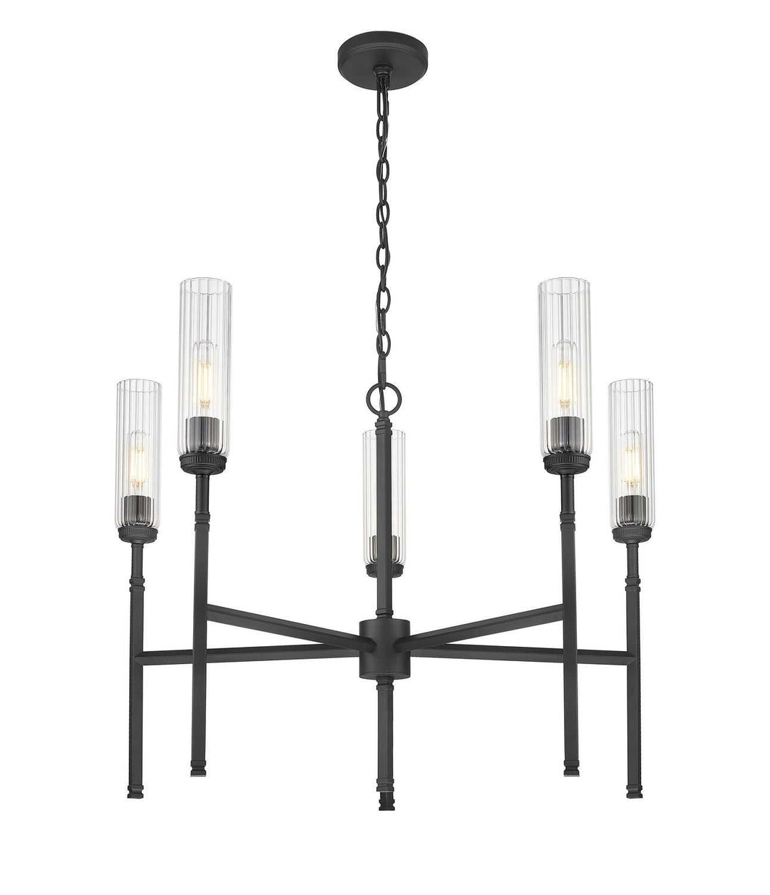 Esme Five Light Chandelier in Matte Black Z-Lite Canada