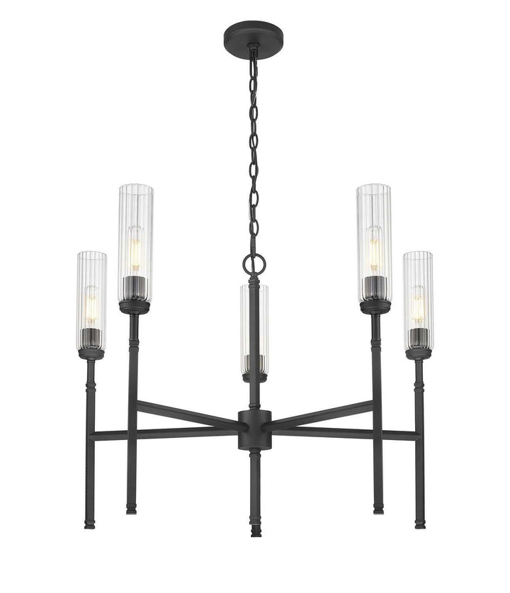 Esme Five Light Chandelier in Matte Black Z-Lite Canada